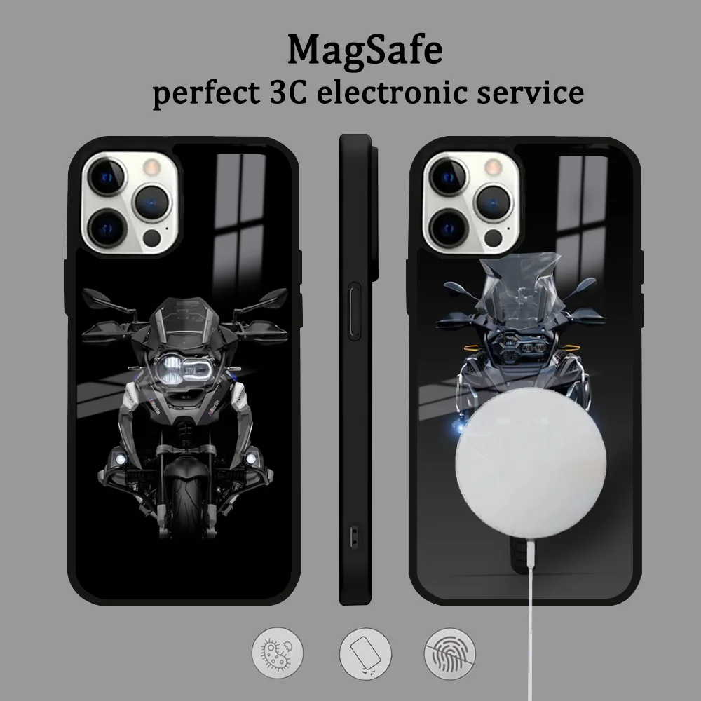 R-1250 Gs A-AdventureS Phone Case For IPhone 16 15 14 13 12 11 Pro Max Plus Mini Magsafe Mirror Wireless Magnetic Cover