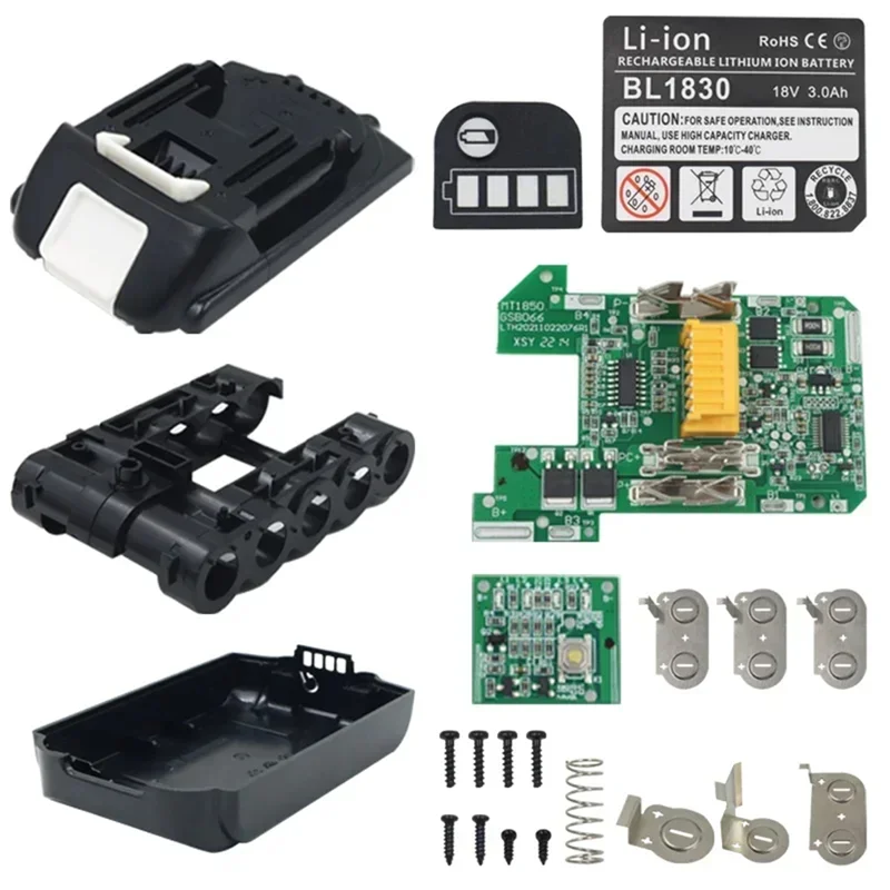 

AC23-BL1815 Li- Battery Case Charging Protection Circuit Board PCB LED Indicator Label Box Formakita 18V 1.5Ah 3.0Ah