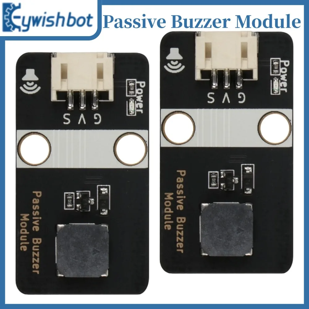 5V Passive Buzzer Alarm Module, PWM Frequency Control, w/ Shell & PH2.0, Signal Output for Arduino ESP32 Microbit Raspberry Pi