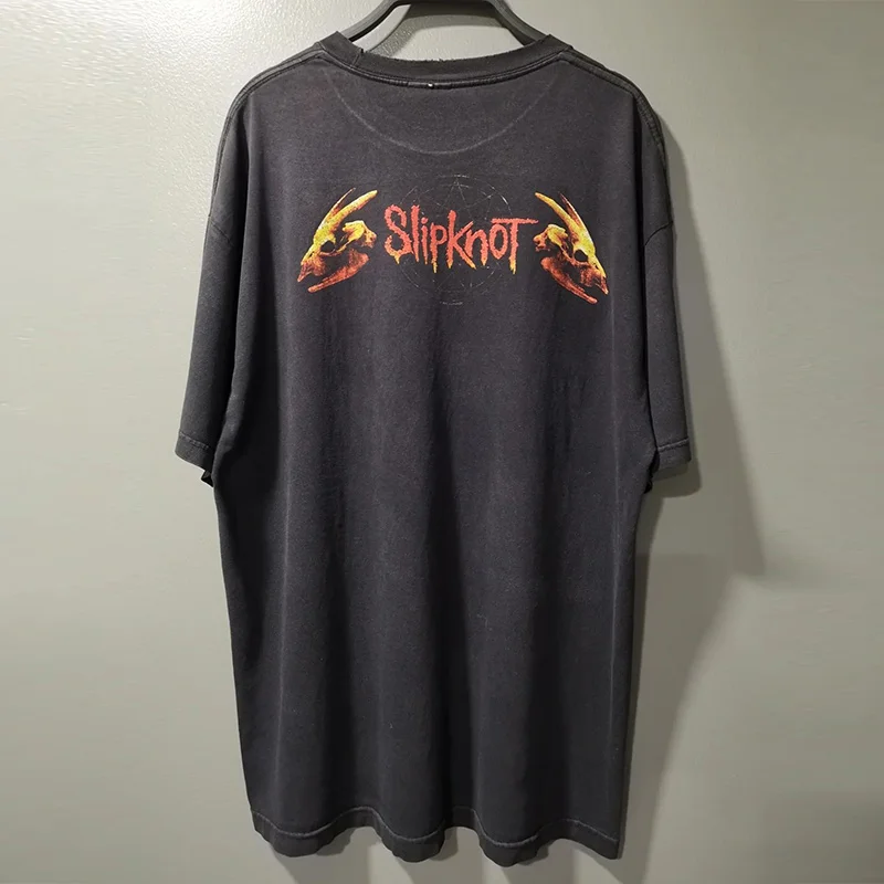 Pure Cotton Vintage Street Style Short Sleeve T-Shirt Unisex Heavy Metal Rock Band Tagkita Brand Youthful Creative Print