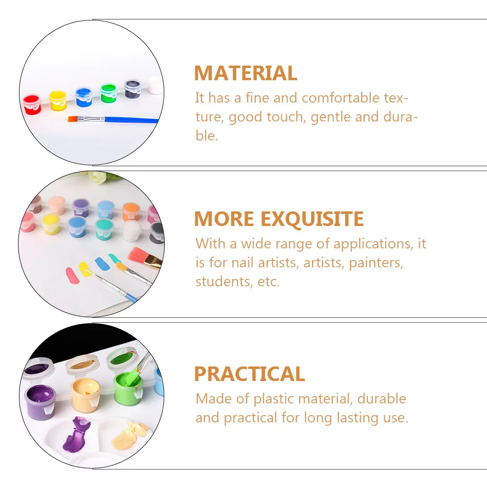 

Alasum 25 Pcs Clear Plastic Paint Box with Lid Portable Organizer Container for Travel Art Craft Storage Terrarium Supplies