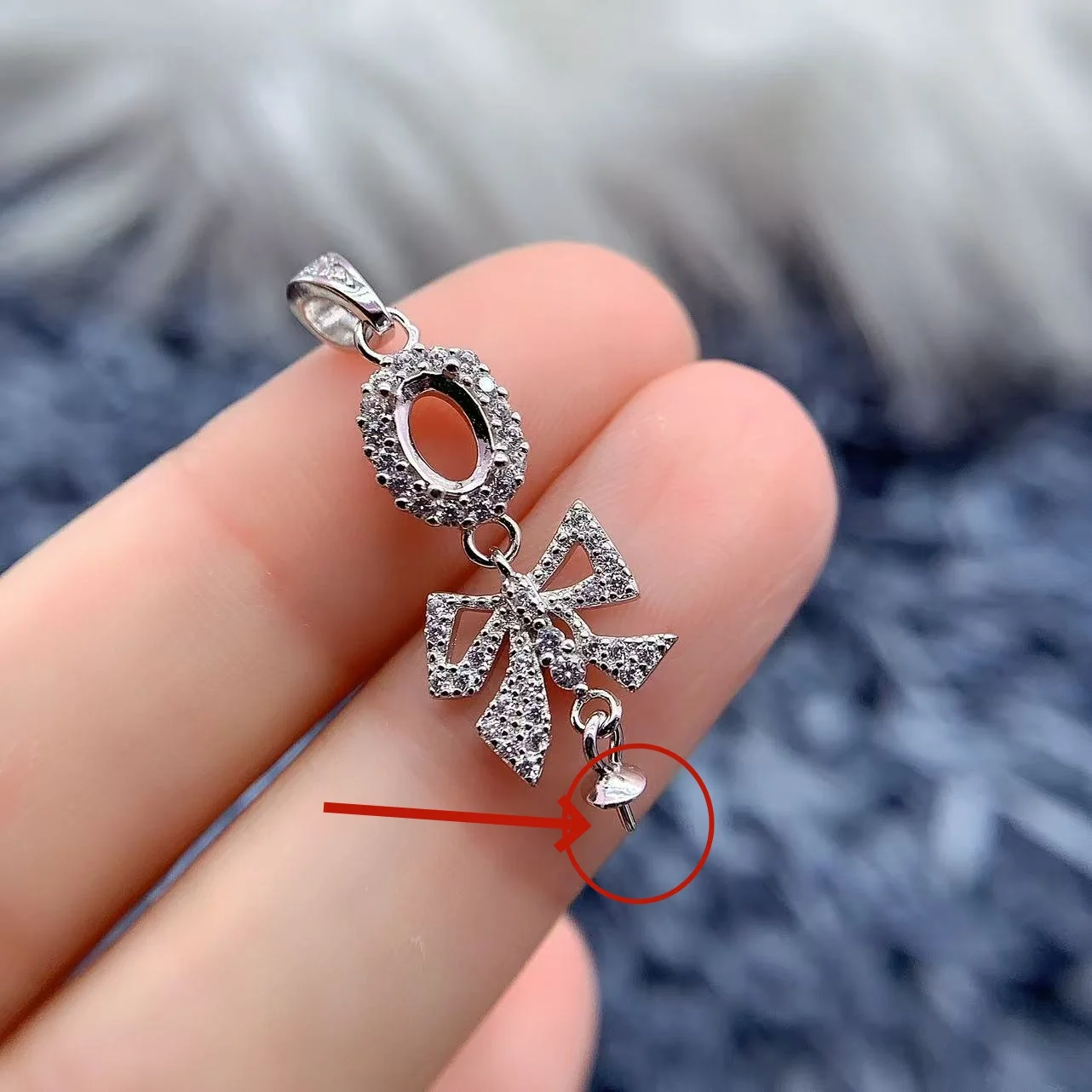 

MeiBaPJ Inlay Oval 4*6mm S925 Sterling Silver DIY Pendant Settings(Can Inlaid Pearls)Womens Fine Gifts Diamond Jewelry Wholesale