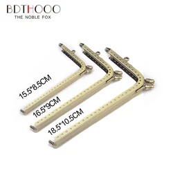 15.5cm Metal Purse Frame Handle for Clutch Bag Handbag Accessories Making Kiss Clasp Lock Antique Bronze Tone  Hardware