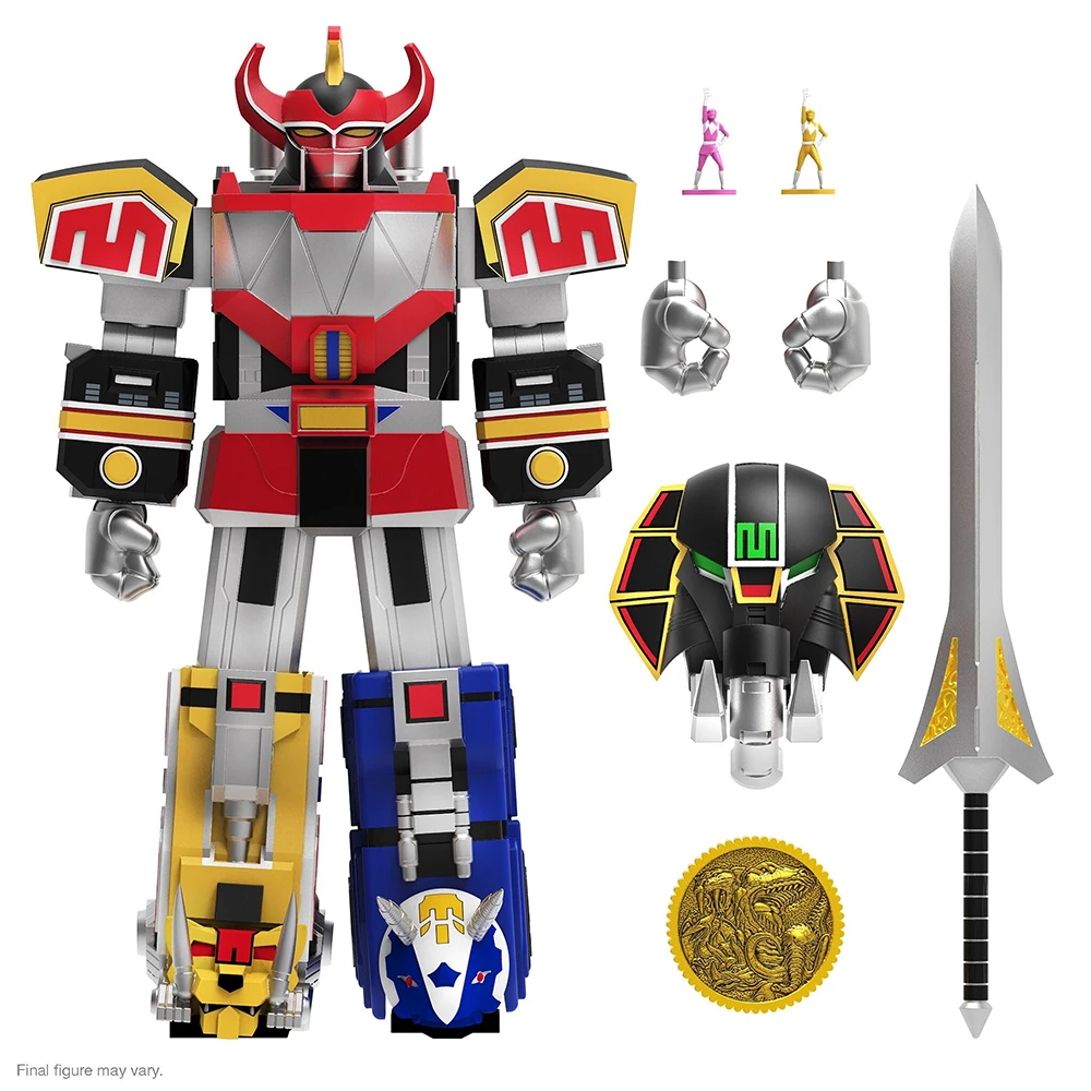 In Stock Original Super7 Ultimates Mighty Morphin Power Rangers Dino Megazord Dragonzord Tyrannosaurus Dinozord Action Figures