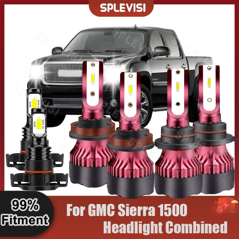 

Xenon White Preium Chips Car Headlight Foglight Bulbs Perfect Replacement For GMC Sierra 1500 2007 2008 2009 2010 2011 2012 2013