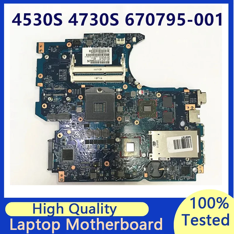 

670795-001 670795-501 670795-601 For HP 4530S 4730S Laptop Motherboard HM65 With 1GB 216-0809024 100% Fully Tested Working Well