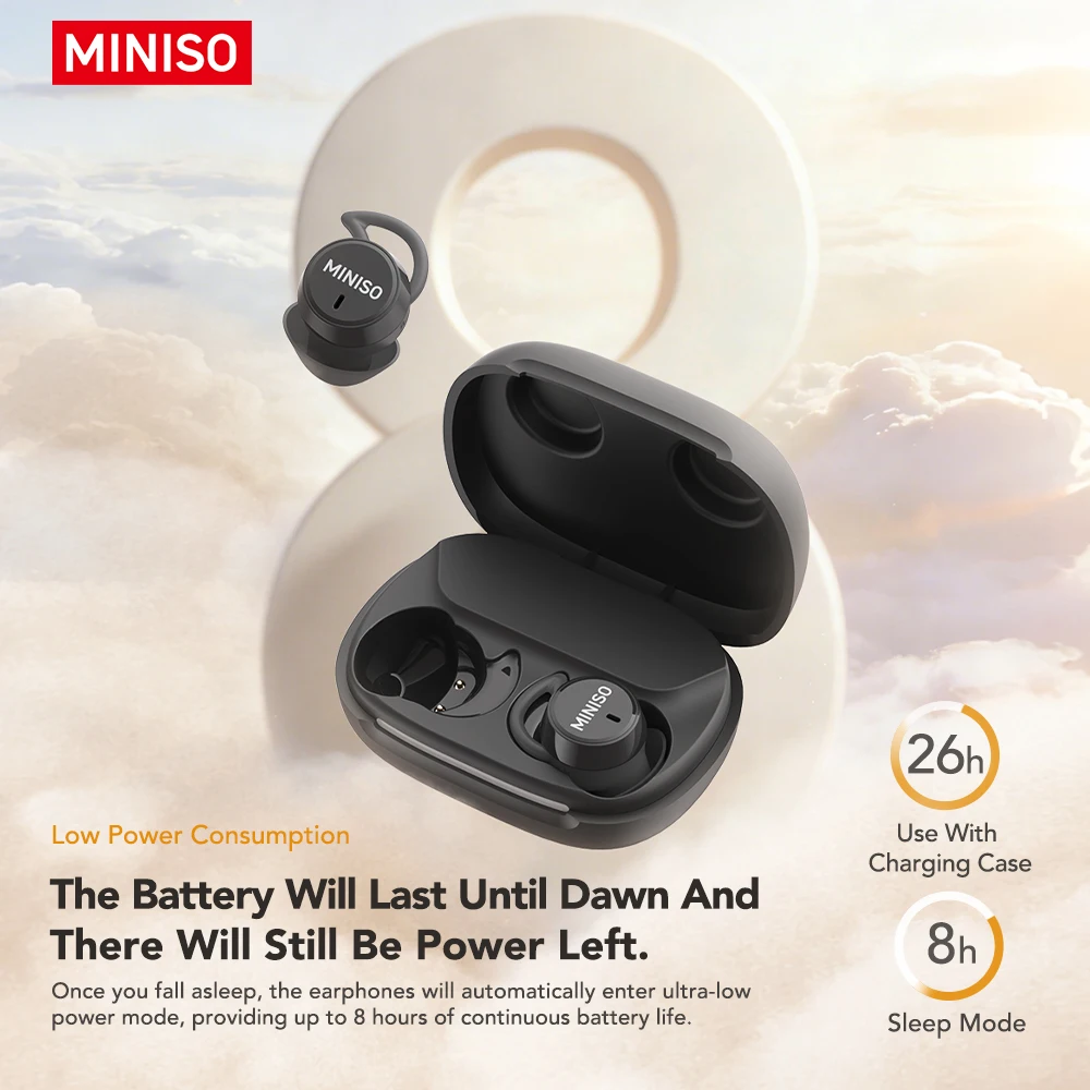 Miniso ms217 tws mini sono fones de ouvido bluetooth 6.0 ai tradutor 134 idiomas enc cancelamento de ruído ultra-leve fones de ouvido intra-auriculares