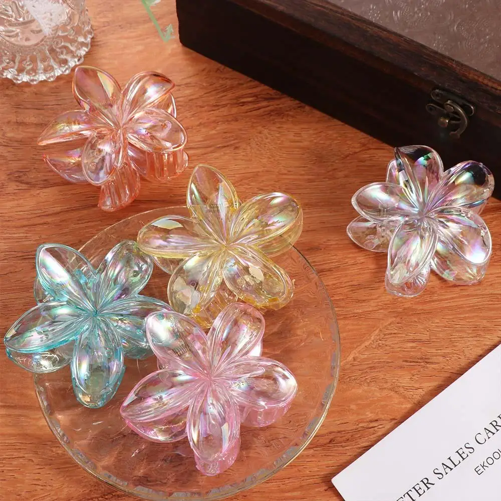 

Cute Hairpin Flower Hair Clip Grab Clip Plastic Transparent Hair Clip Plastic Shark Clip Blingbling Large Hair Claw Girls