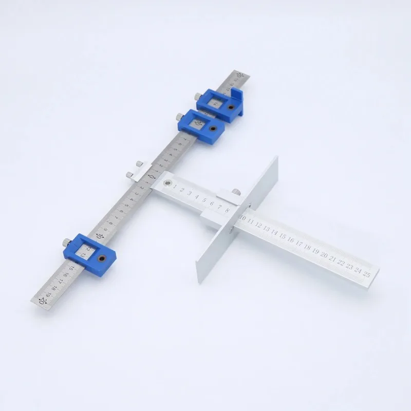 

Woodworking drilling jig set for locating pin holes, aluminum alloy cabinet hardware drawer handle drilling jig