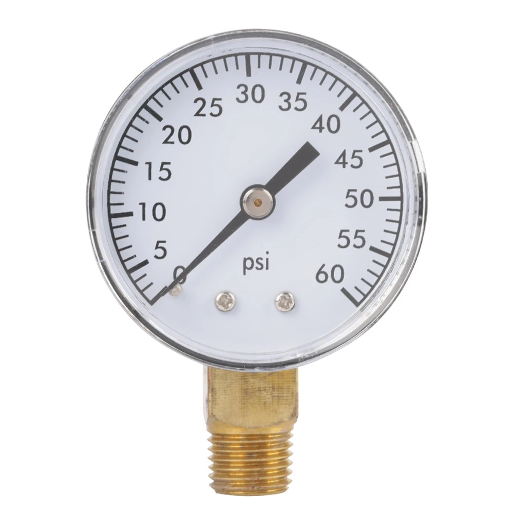 0-60psi Pressure Gauge Manometer for Water Air Oil Dial Instrument Base Entry NPT 1/4