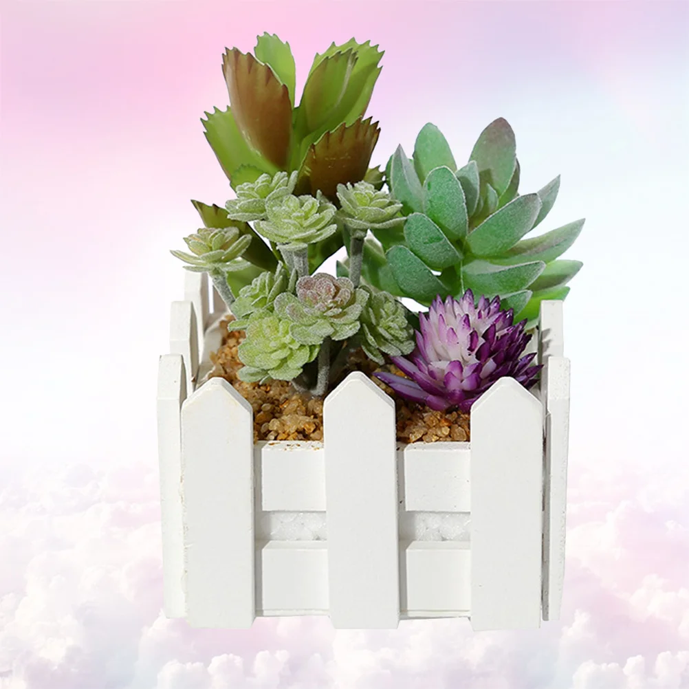 

Plastic Succulent Potted Plant Simulation Greenery Decor For Home Office Farm Indoor Garden Artificial Flower Pot