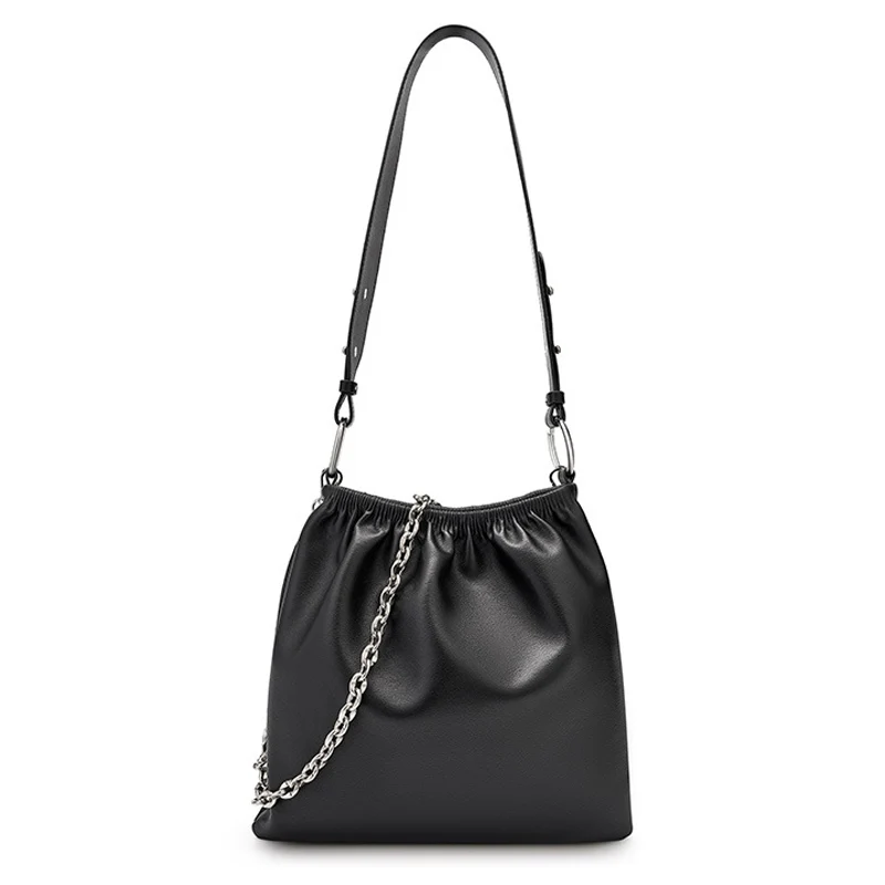 

Fashion Sense Armpit Bag Fashion Chain Shoulder Slung Women's Bag 2023 New Spring Niche High-grade Leather Handbags Bucket Bag