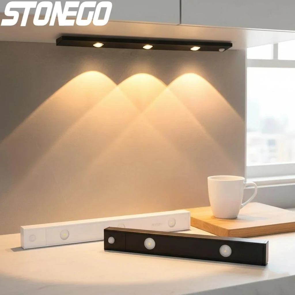 

Перезаряжаемый светодиодный светильник с датчиком движения, беспроводное освещение для шкафов, гардеробов, винных шкафов, обувных тумб