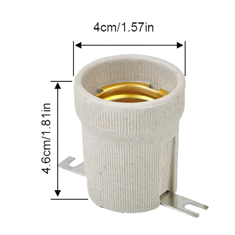 1 ชิ้น 250 โวลต์ 4A ฐานโคมไฟ E27 Vintage เซรามิคโคมไฟอุปกรณ์ซ็อกเก็ตฐานโคมไฟผู้ถืออุปกรณ์เสริมวงเล็บยึดสกรูขนาดใหญ่หมวก