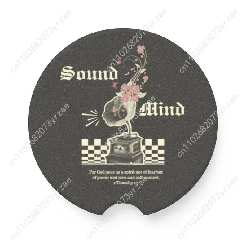 

Sound Mind Car Coasters 2pcs Absorbent Anti Slip Car Coasters Scalding Waterproof Easy Clean Car Interior Accessories