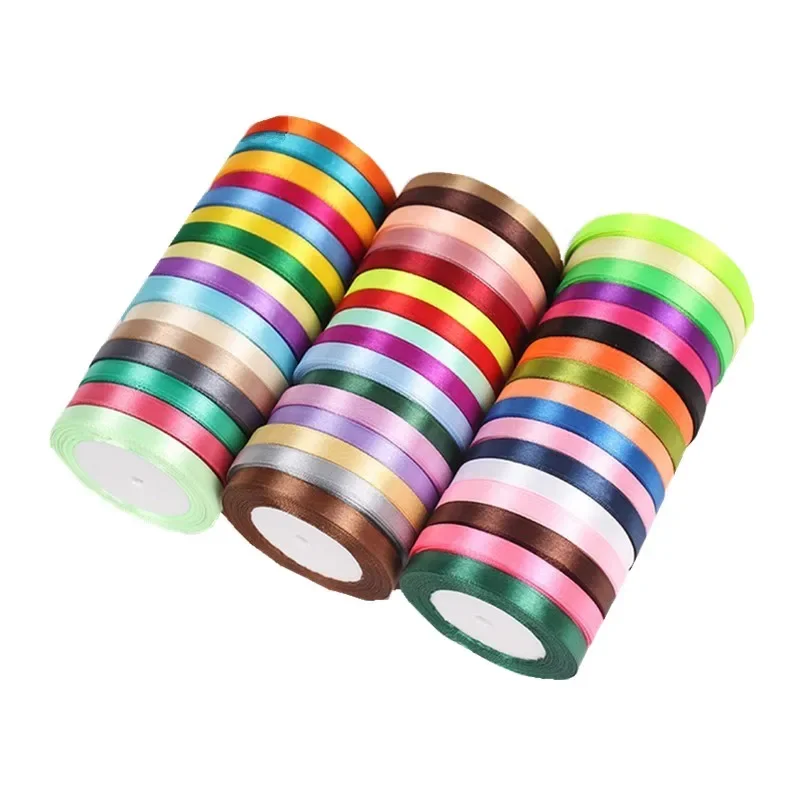 22meters Silk Satin Ribbon Party Home Wedding Decoration Gift Wrapping Christmas DIY Material 6mm 10mm 15mm 20mm 25mm 40mm 50mm