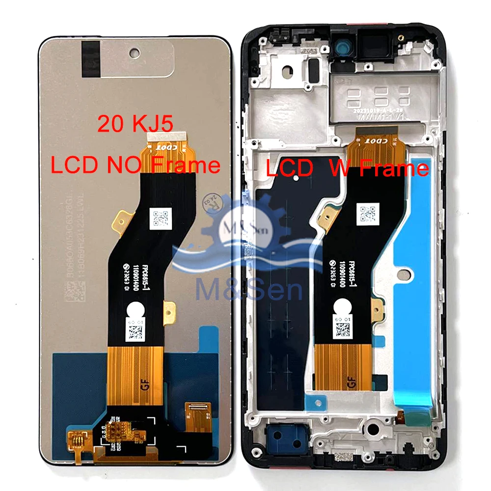 For Infinix Tecno Spark 20 Pro KJ6 LCD Display Spark 20C BG7 LCD Screen Touch Panel Digitizer For Tecno Spark 20 KJ5 LCD Frame