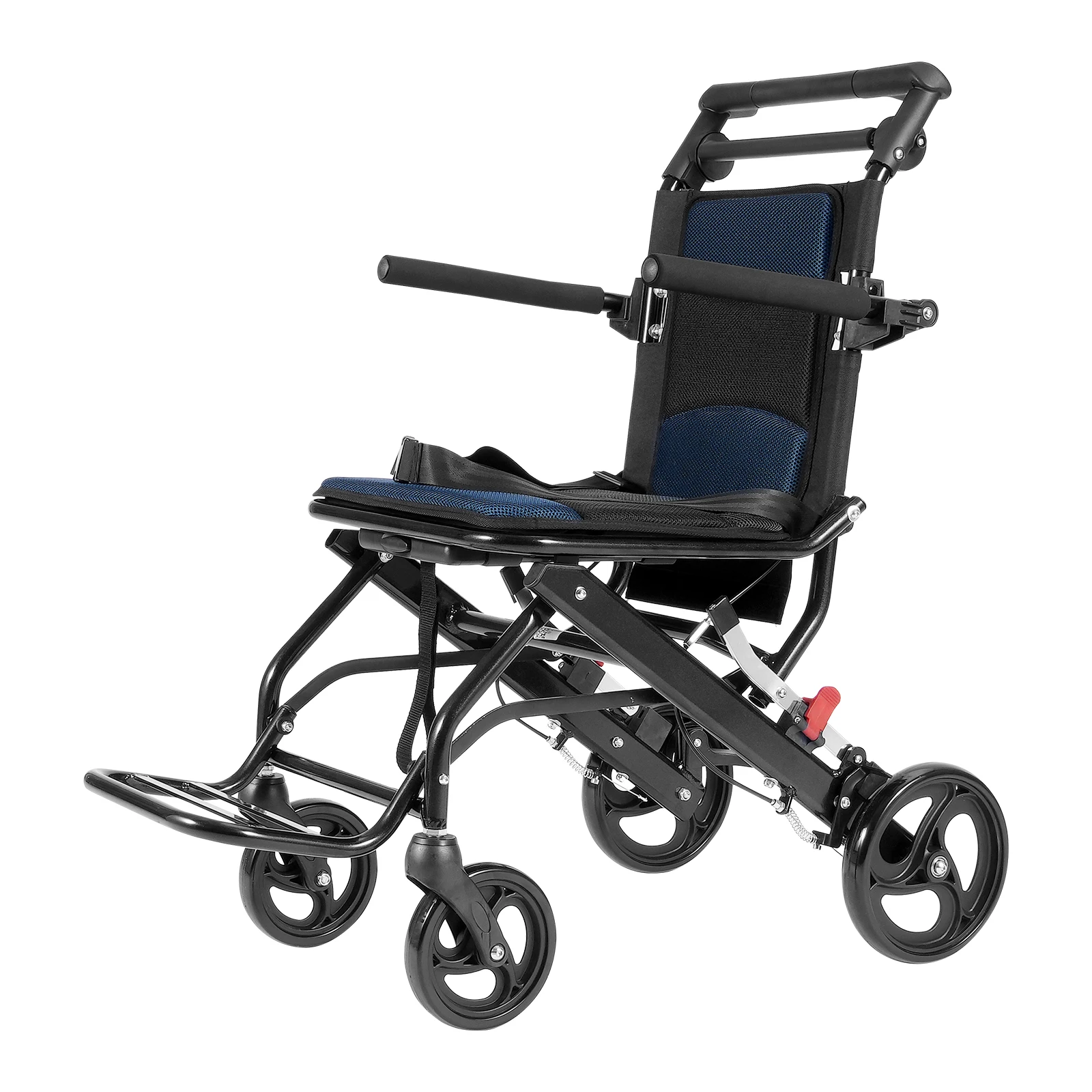 SucceBuy Wheelchair 15.75/18/24-Inch Wide Seat 220lbs/300 lbs Load Aluminum Alloy Lightweight Foldable with Self-locking Brake