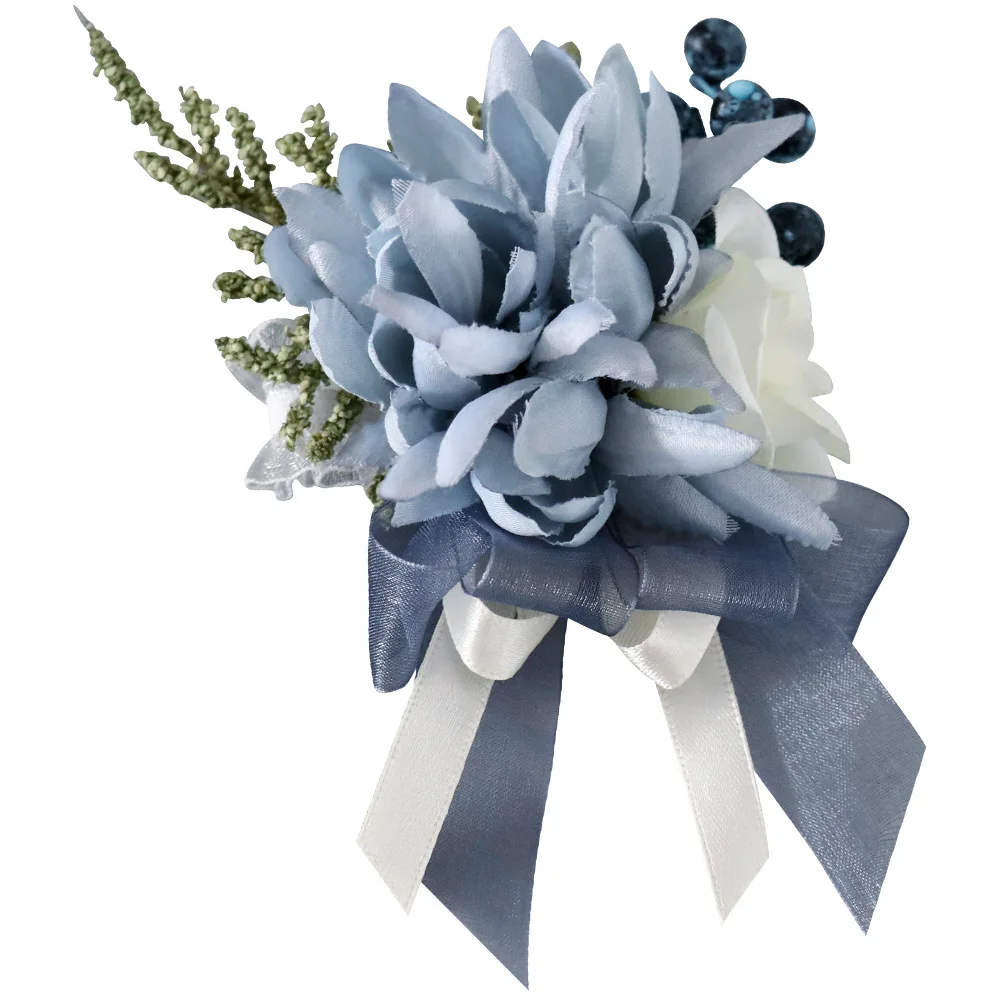 Boutonniere And Wrist Corsage Wedding Accessories Groom and Bride Sisters Best Friends Simulation Flower Ball Banquet Factory