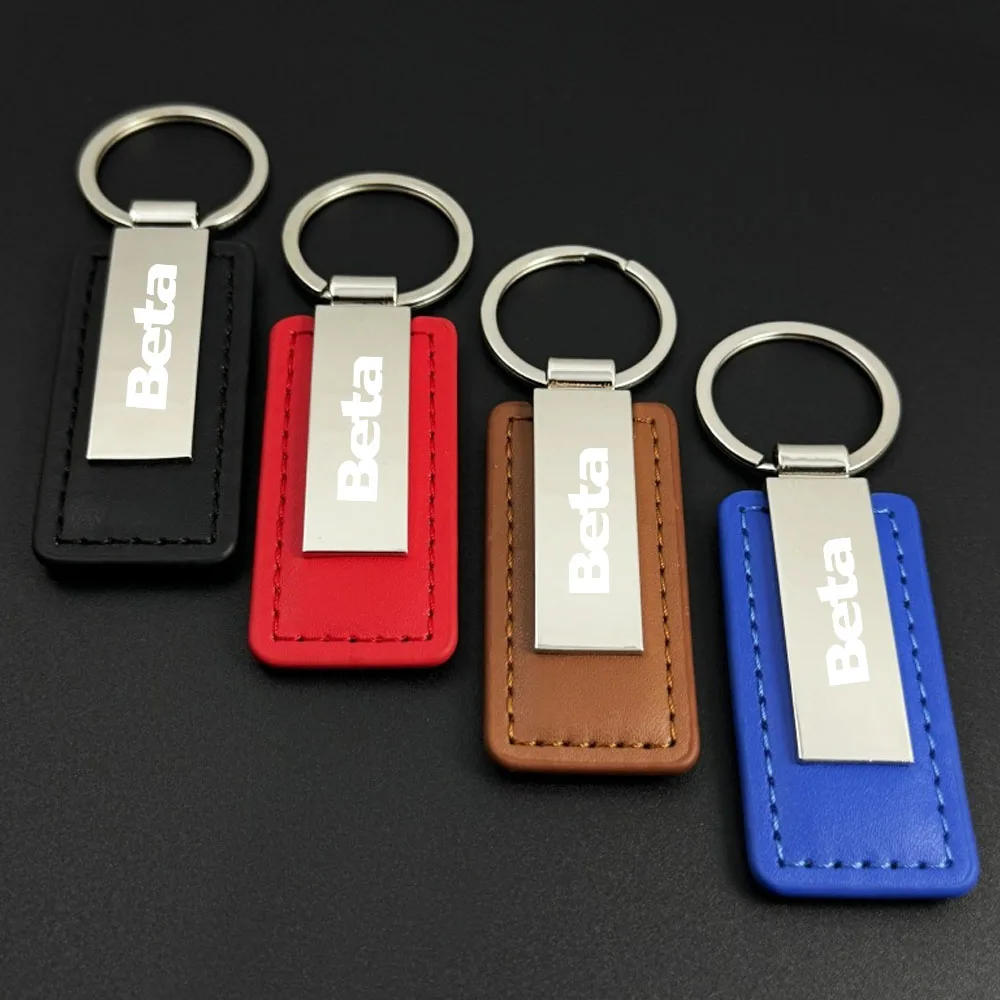 

For Beta Evo 250 300 80 Junior Senior RR 125 200 350R Keychain Zinc Alloy PU Leather Keychain Motorcycle Accessories