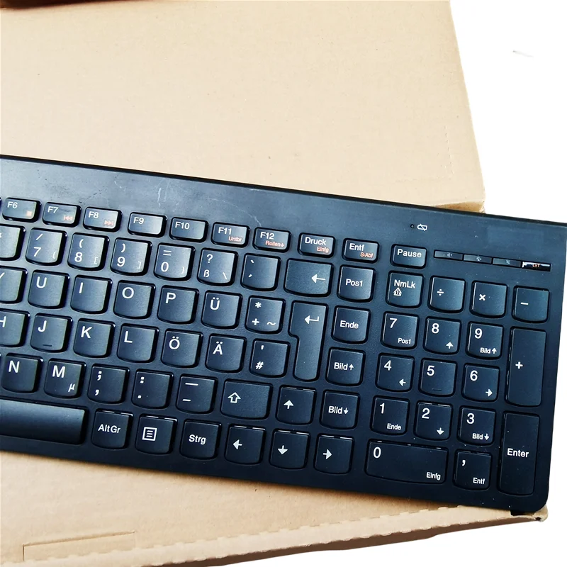 Teclado sem fio preto para Lenovo, layout alemão, SK-8861