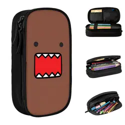 Lovely Kawaii Japanese Doll Pencil Case Domo Kun Pencil Box Pen for Girls Boys Large Storage Bag School Supplies Gift Stationery