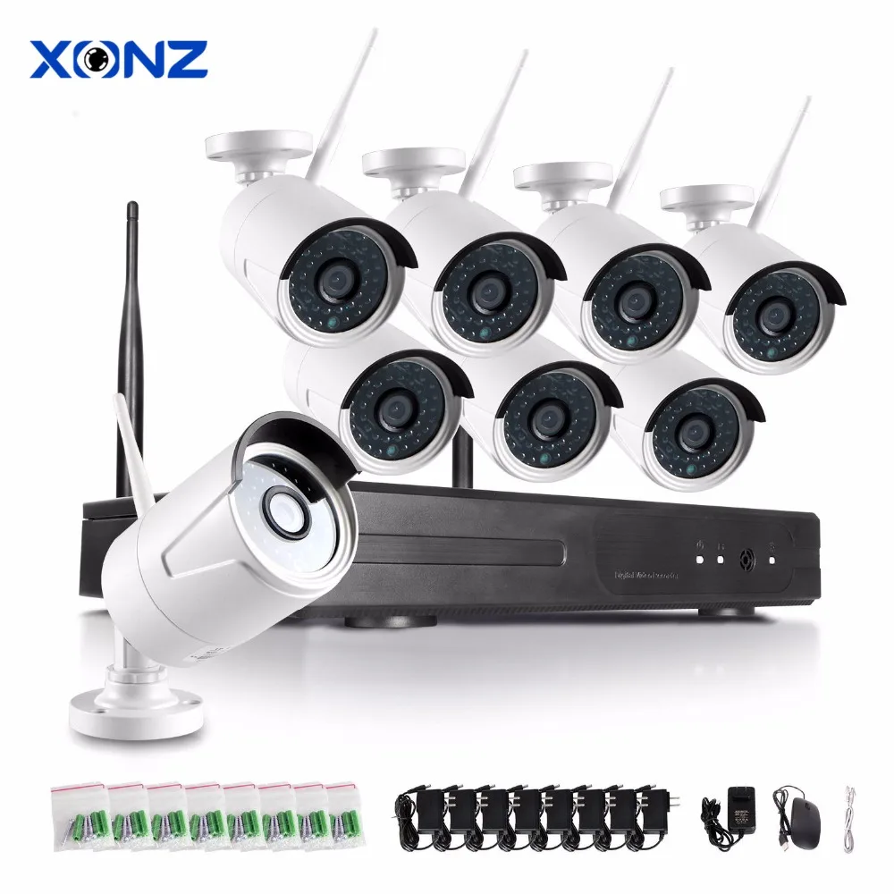 Security system  8 Channel  wifi NVR  kit, CCTV standard wifi ip camera with nvr kits