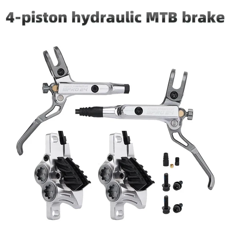 4 Piston MTB Brakes Right Hydraulic Brake Mountain bike brake Bicycle Hydraulic Cooling Oil Pressure AM DH E-bike Disc MTB Brake