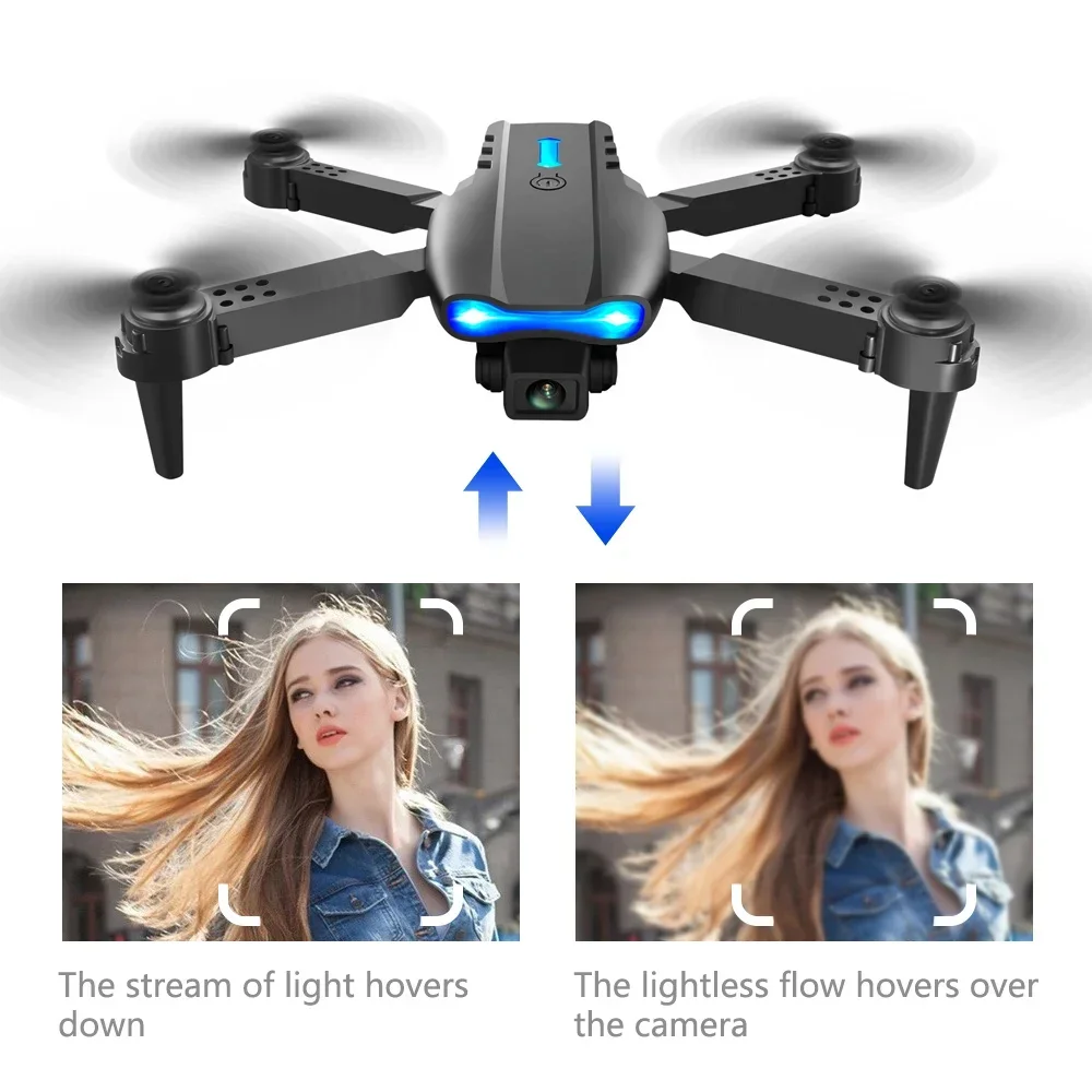 원클릭 드론 E99 UAV 360 도 회전 접이식 미니 리모컨, WIFI 항공 사진 쿼드콥터 장난감 헬리콥터, 신제품