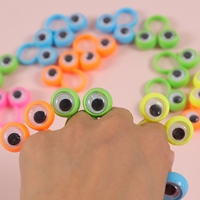 20Pcs Creative Eye Finger Puppets Rings with Wiggle Eyes Toys for Kids Birthday Party Favors Halloween Gift Pinata Fillers