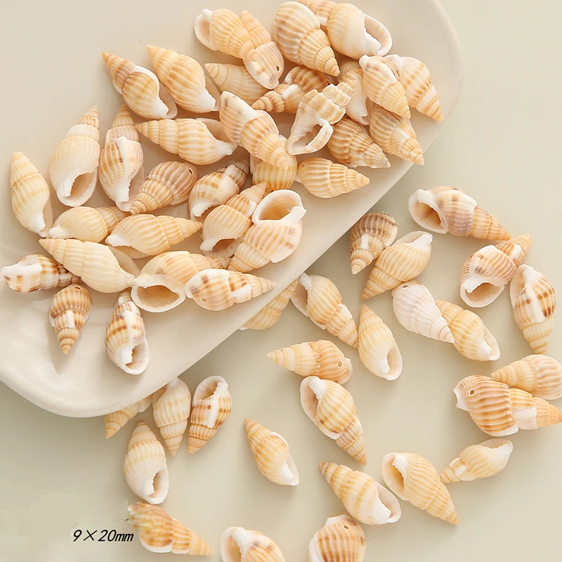 

50pcs DIY Mix Natural shell Conch Shaped Jewelry Accessories Bracelet Earrings Pendant Alloy