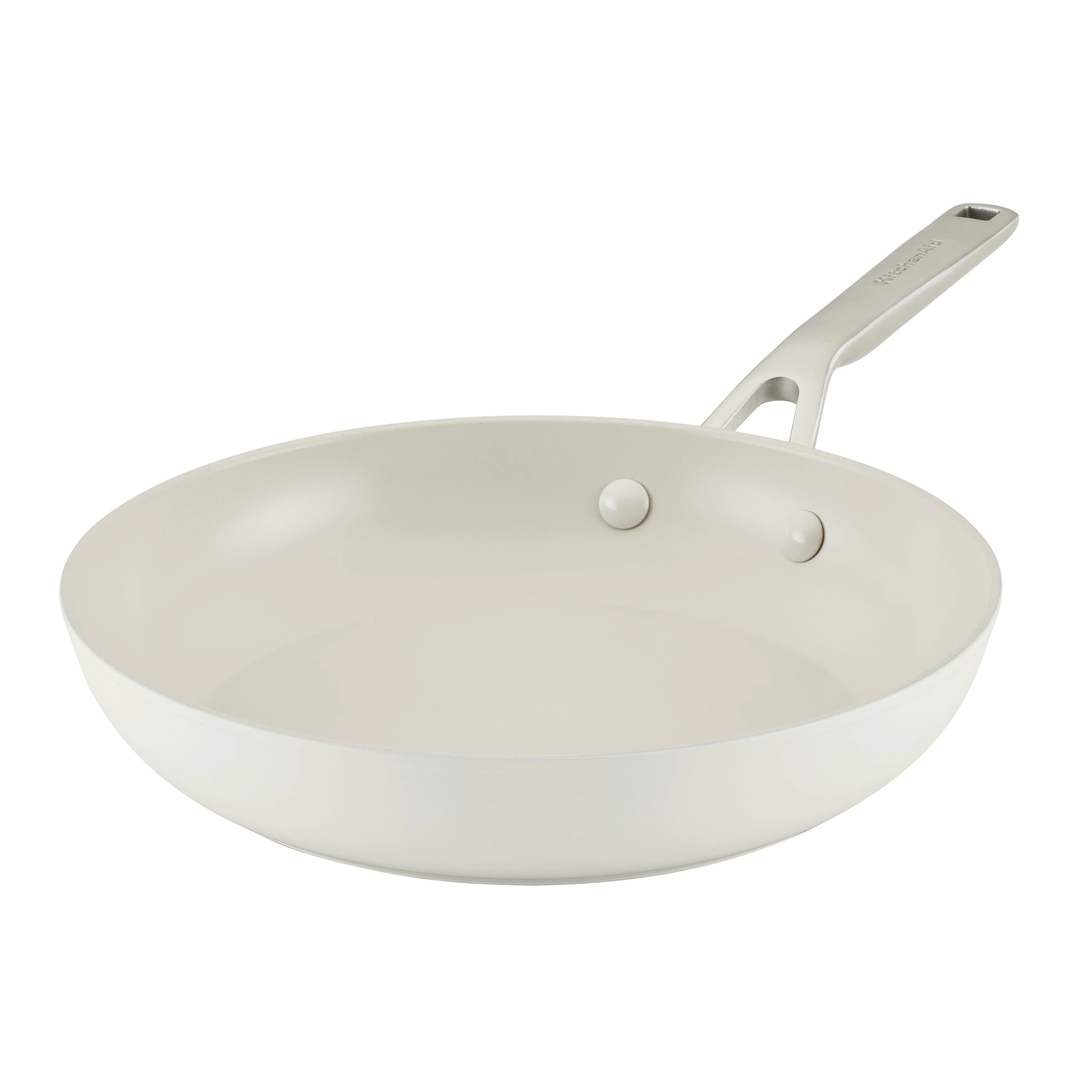 

Hard Anodized 10 Inch Ceramic Nonstick Frying Pan Oven Safe Up to 500°F Porcelain White Finish