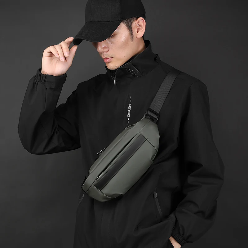 Quality Nylon Chest Pack Fashion Business Men Waist Bag 2024 New Male Fanny Pack Phone Bag Leisure Travel Shoulder Crossbody Bag