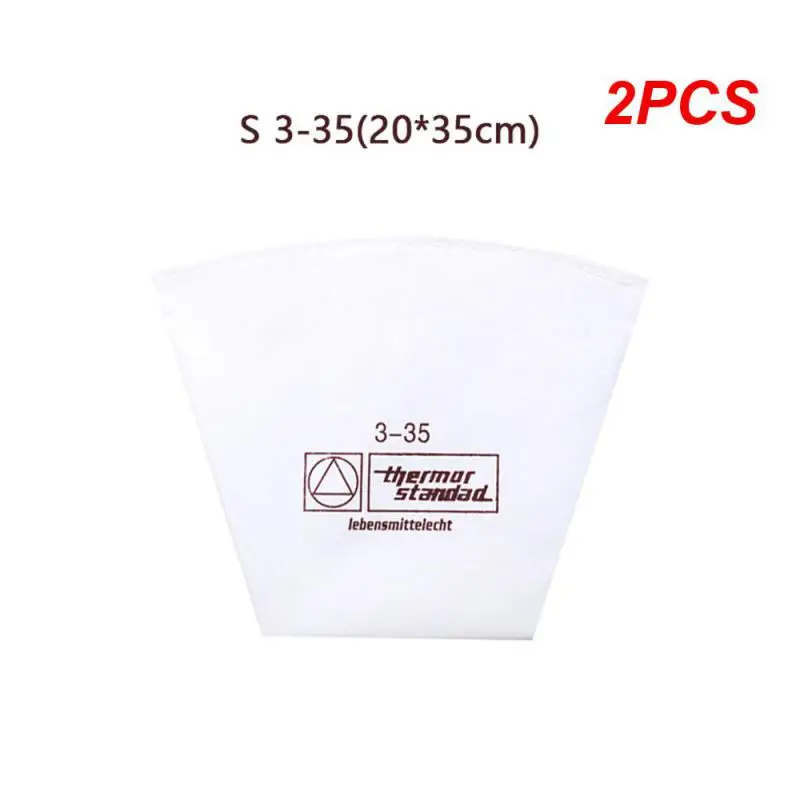 

2PCS Pastry Bag Health And Safety White Cream Bag Household Pastry Bags One Piece Polyester Cotton Cloth Piping Bag Cream Piping