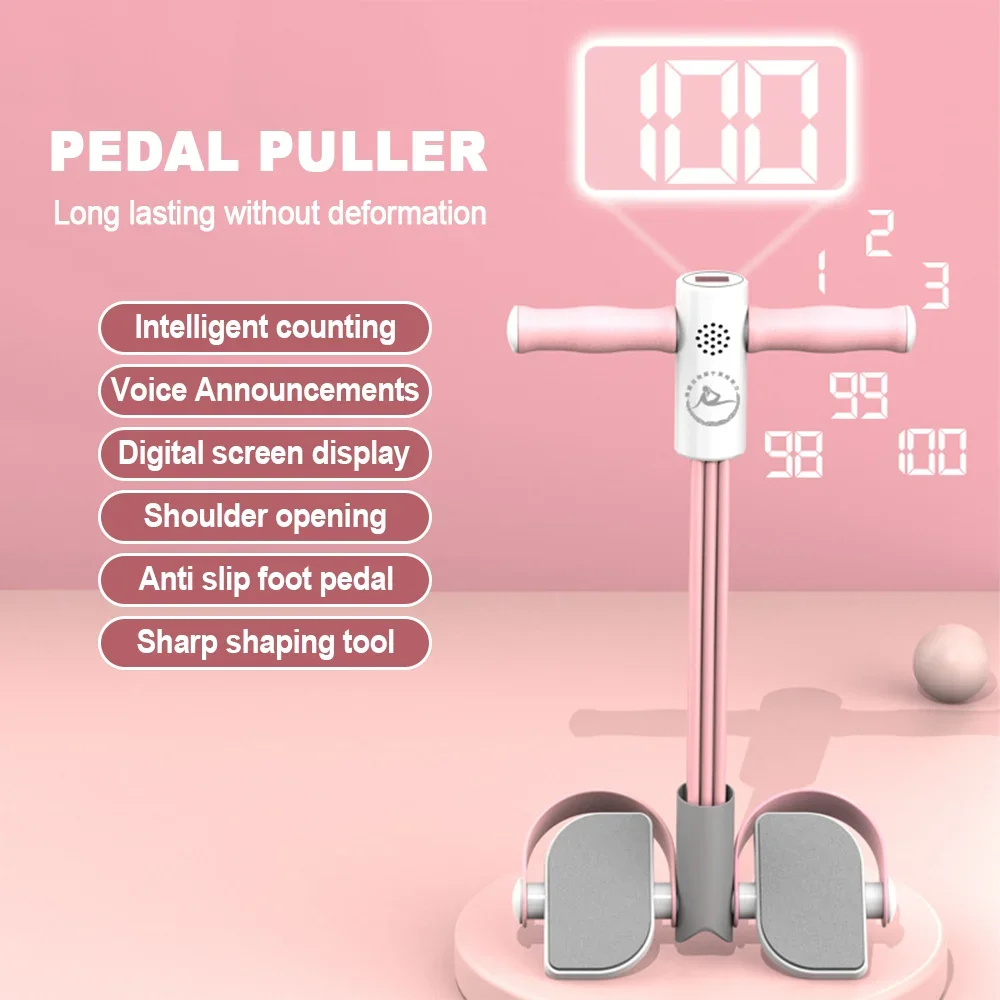 

Intelligent Counting Footrest Puller Pull Up Assist Bands Elastic Pull Rope Fitness Equipment for Abdomen Waist Arm Training