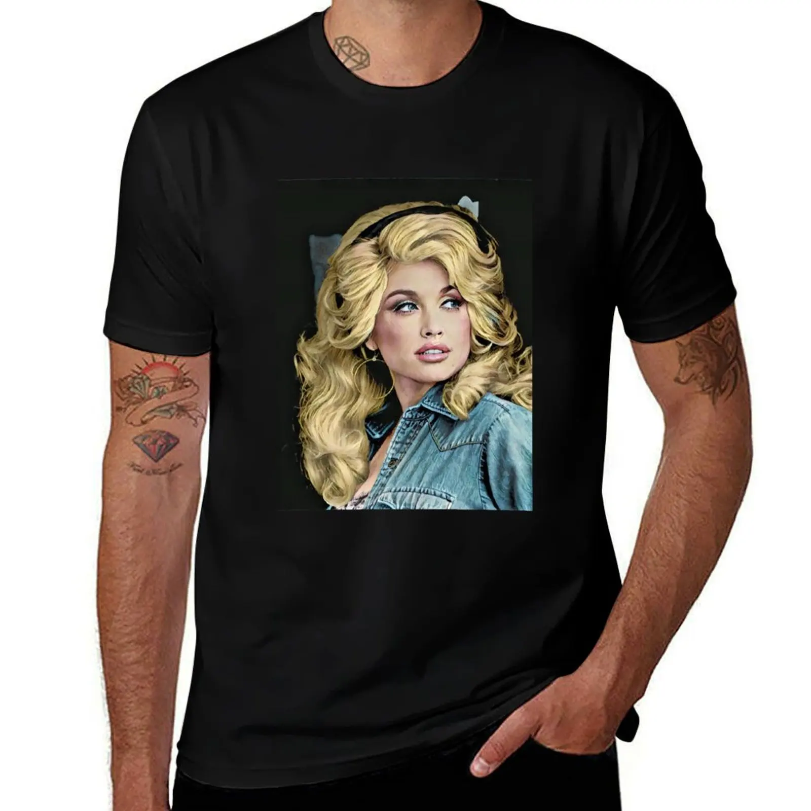 

vintage dolly gift parton for lovers T-Shirt Stylish Print Short Sleeve Tee