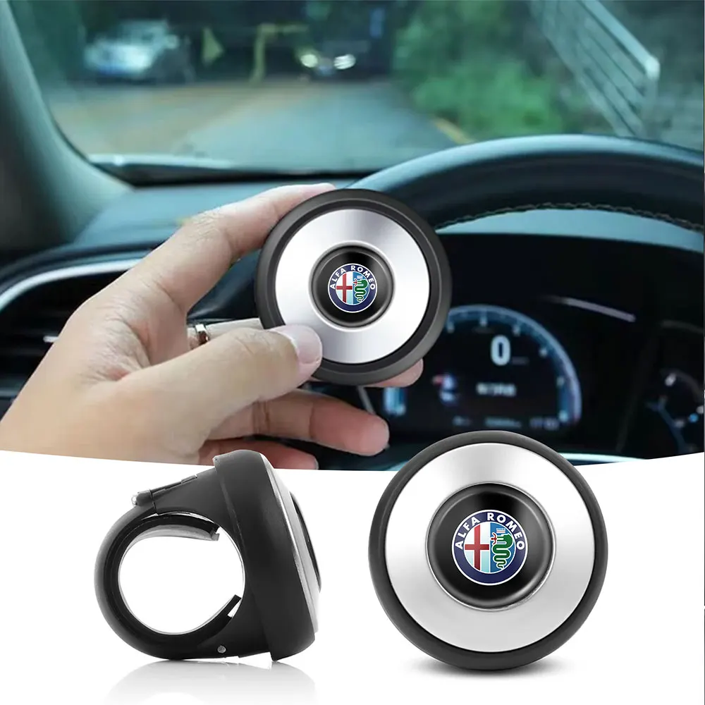 

1PCS 360 Degree Turning Steering Wheel Booster Booster Spinner Knob Accessories For Alfa Romeo Sportiva GT Mito Car Wheel Hubcap