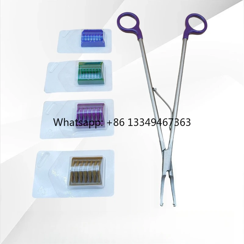 Curved Right Angle Open Applier Polymer Ligating Clips Endoclip Hemolok Clip Surgical