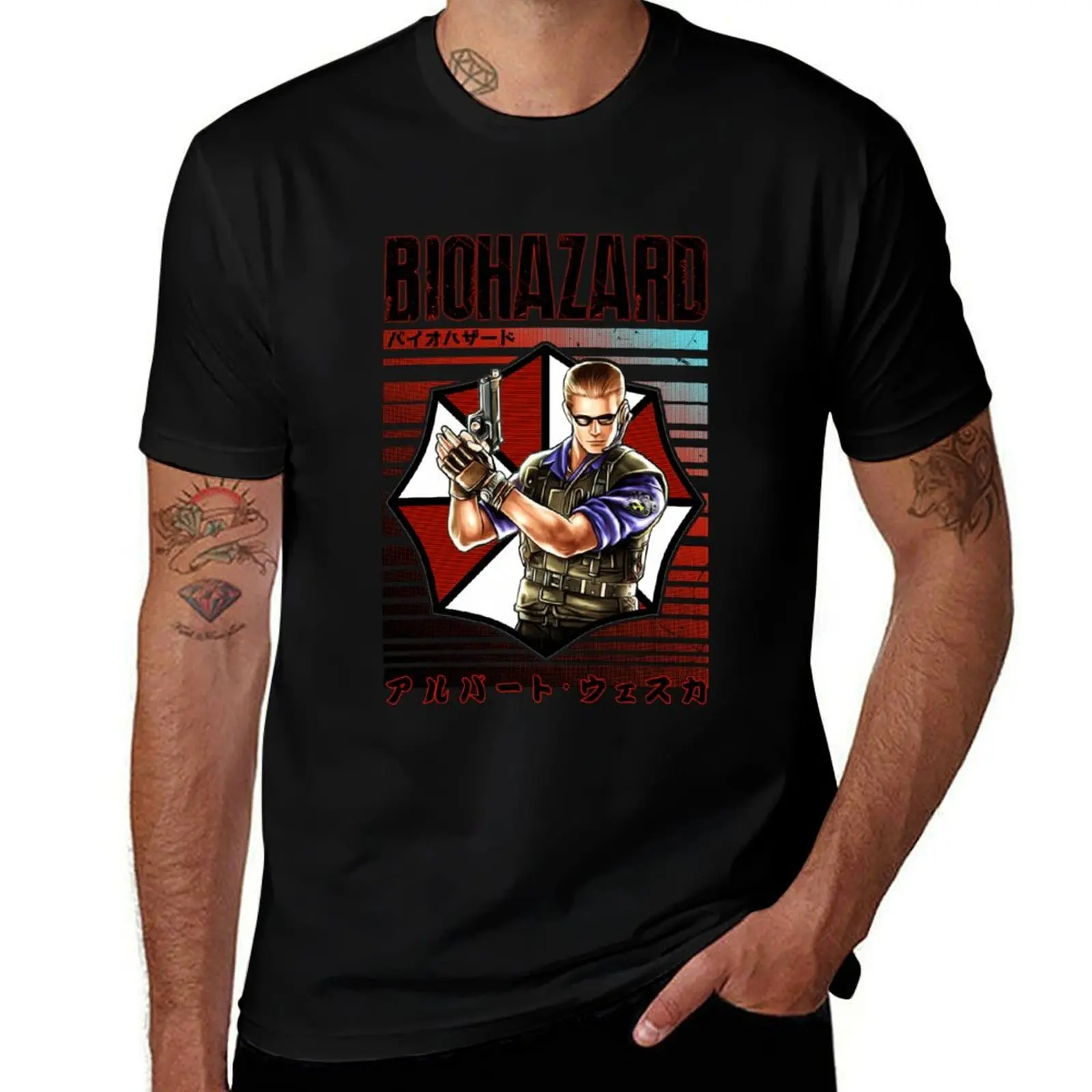 Albert Wesker T-Shirt Big Size Crew Neck T-Shirt