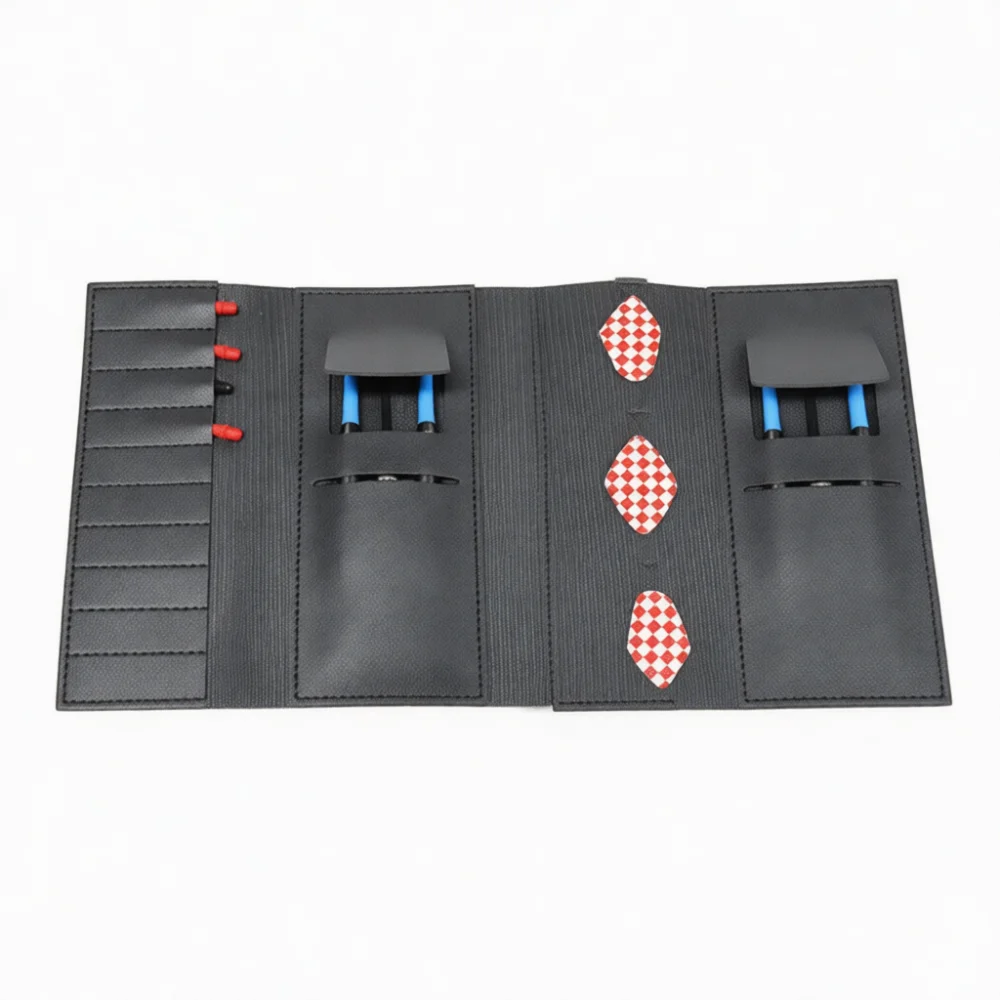 Classic Pu Leather Dart Storage Holder Case For Steel Tip Darts Protective Wallet Container Sport Practice Equipment