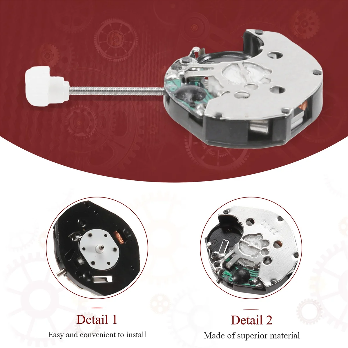 ACKOR Watch Movement, 5Pcs SL68 Quartz Watch Movement Accessories Repairing Replacement Parts