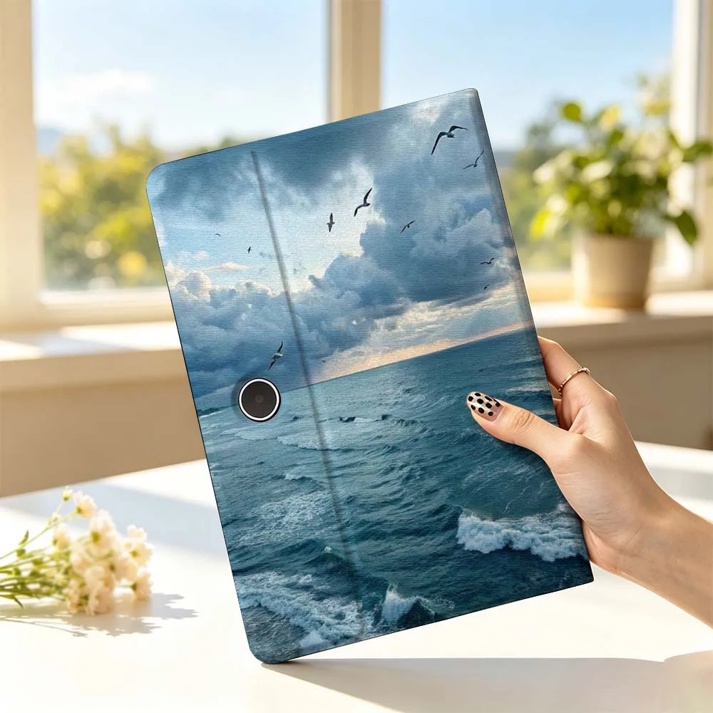 Capa de Tablet Azul Cascata Montanha Macia para OPPO VIVO IQOO OnePlus Realme Pad 3 Pro 13 12.1 11.61 11.4 10.36 11 polegadas