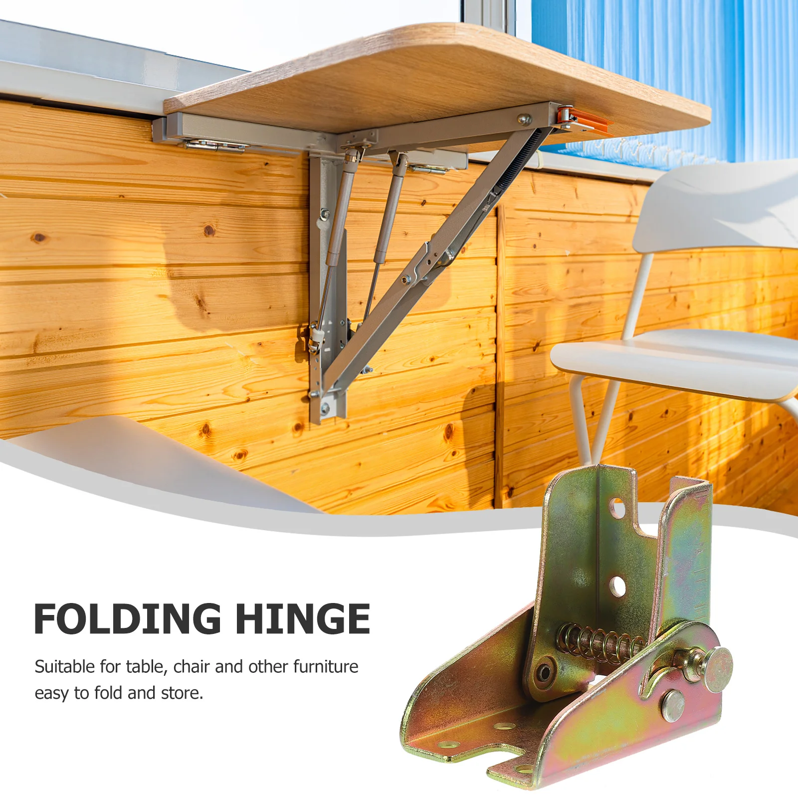 

4pcs Self Locking Folding Hinges Heavy Duty Desk Brackets For Table Chair Legs 90 Degree Foldable Metal Hinges Furniture