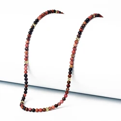Reiki Nature Stones Necklaces for Women Fashion 4mm Bead Agates Quartz Crystal Lapis Lazuli Choker Men Female Jewelry Party Gift