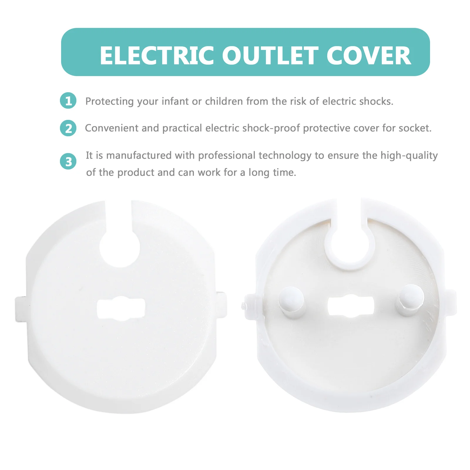 

20Pcs Childproof Outlet Covers Premium Electric Socket Protectors for Home Safety Suitable in Kitchen Bathroom