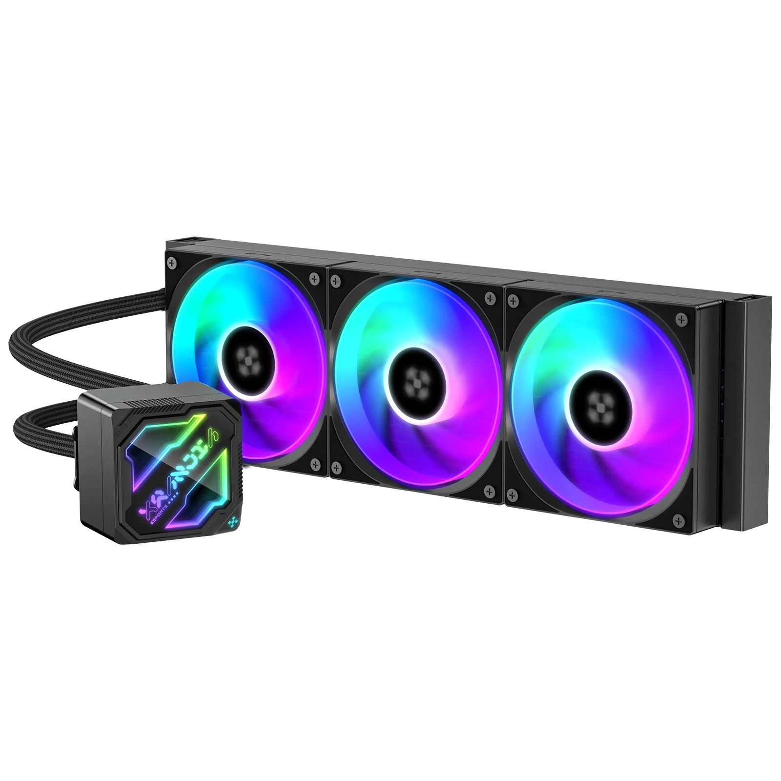 Power Train EX360 AIO CPU Liquid Cooler 360mm Water Cooling Radiator ARGB PWM Fan For LGA1700 2011 115X 1200 AMD AM5