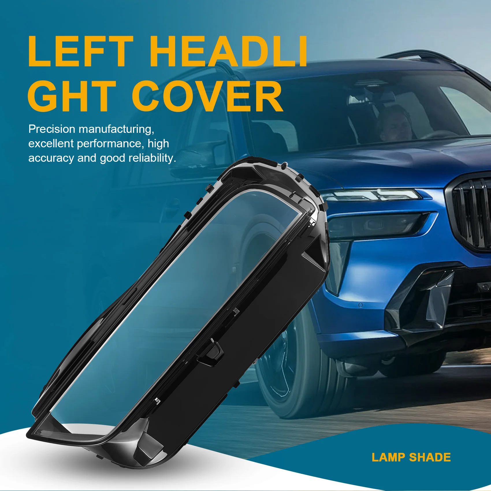 

Car Headlight Cover Lens Glass Shell Front Headlamp Caps Transparent Lampshade For BMW X7 G07 X7M 2023 2024