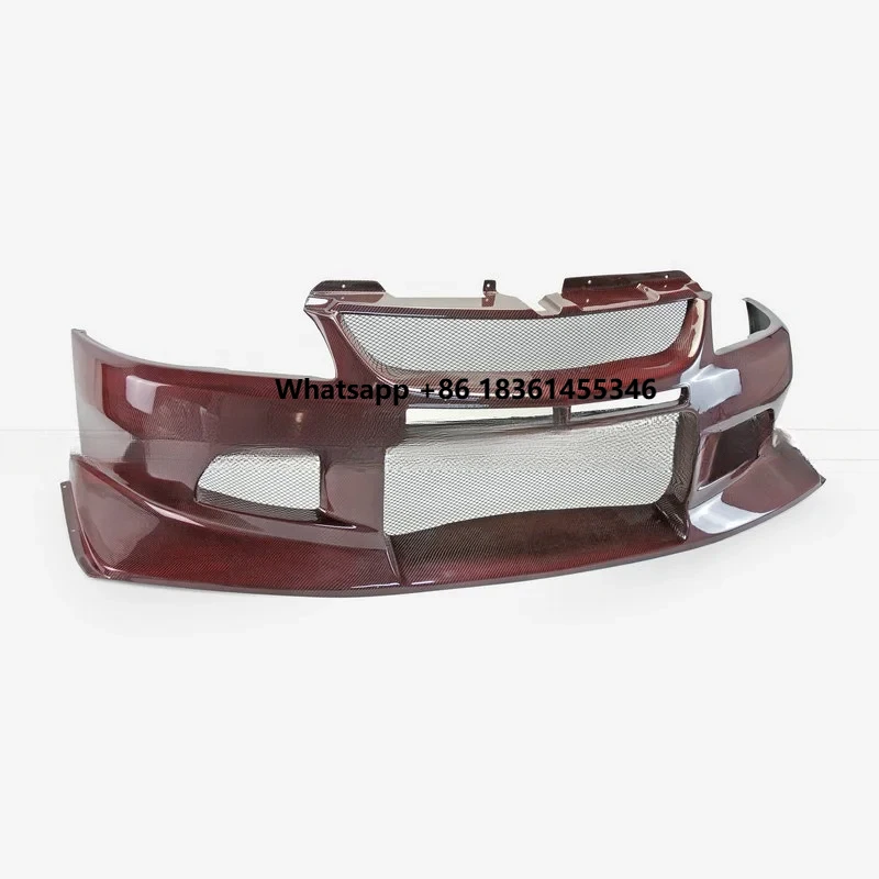 

Red Carbon Front Bumper For 8 9 Bumpers
