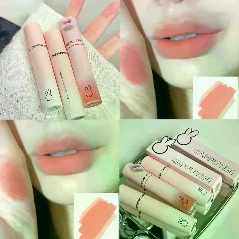 كابوفيني المخملية ماتي الشفاه الطين أحمر الشفاه موس الكستناء مقاوم للماء طويلة الأمد السلس ملمع الشفاه النساء الشفاه ماكياج مستحضرات التجميل