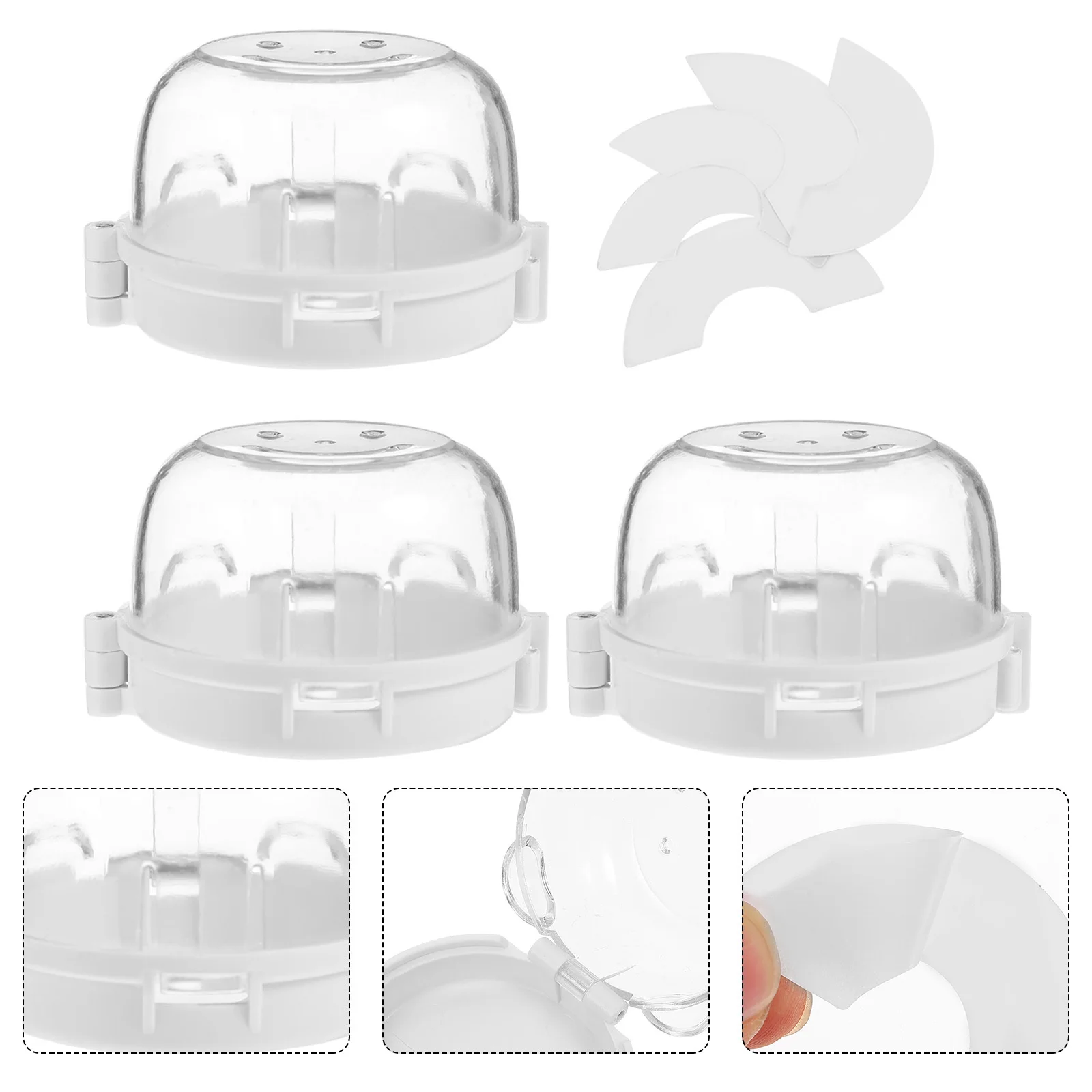 

3Pcs Gas Stove Switch Cover Child Proof Safety Guard High Temperature Resistance Nonslip Protection Lock for Kitchen Cooking
